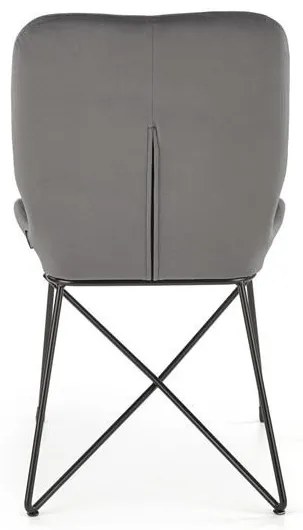 Scaun K454 catifea gri – H83 cm
