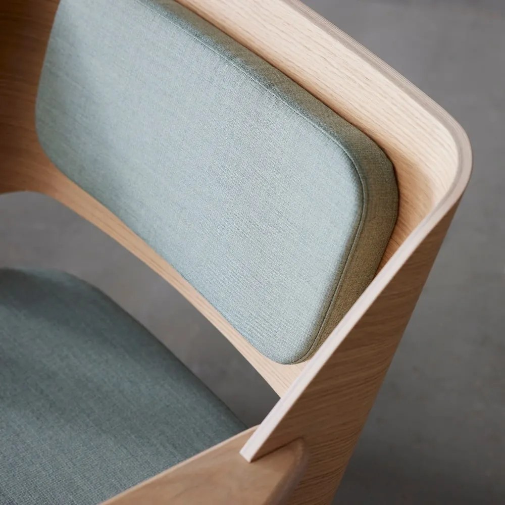 Fotoliu din lemn de stejar Findahl Hammel Me Tube, verde deschis