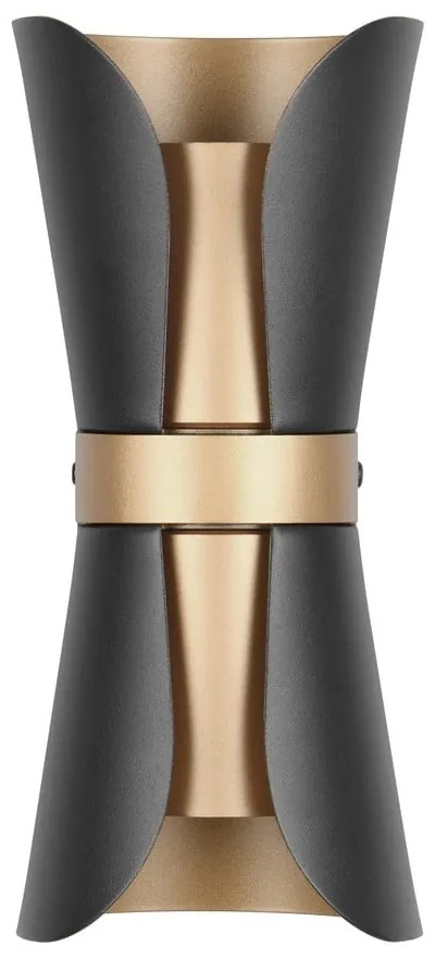 Aplică de perete neagră/în culoarea bronz Coat – Trio