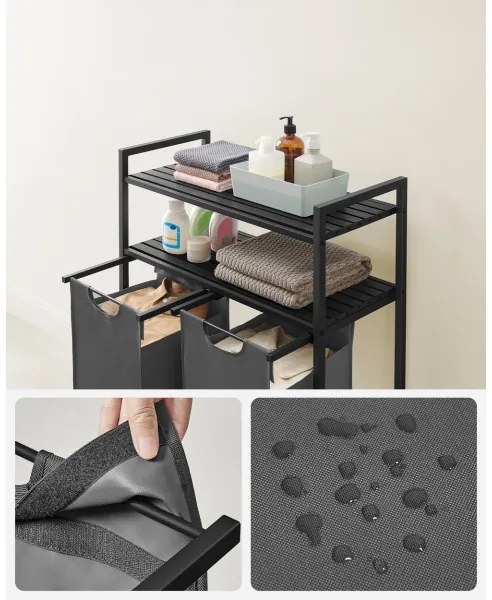 Coș pentru rufe REX gri