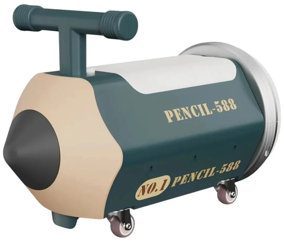 Masinuta cu Functie de Trotineta Fara Pedale Pentru Copii NOVOKIDS™ My First Pencil Car, Cu Melodii si lumini, Maxim 25 Kg, Roti cu rotire 360 grade,