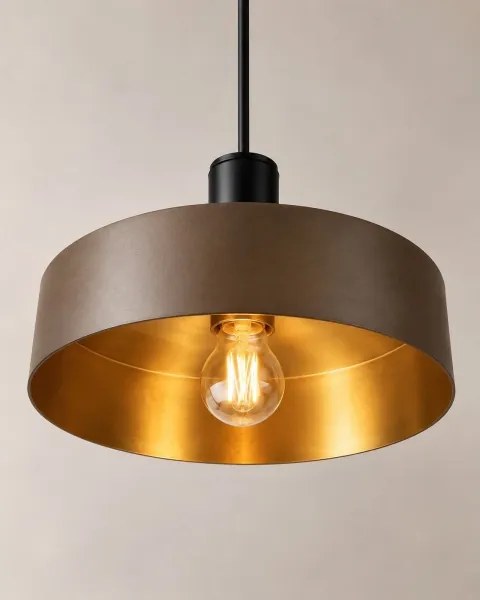 Lustră pe cablu HAKI 1xE27/60W/230V maro/negru
