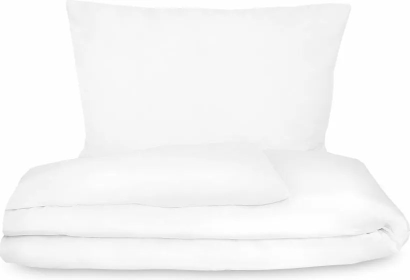 Lenjerie de pat din satin Luxury Collection, alb, 240 x 200 cm, 2 buc. 70 x 90 cm