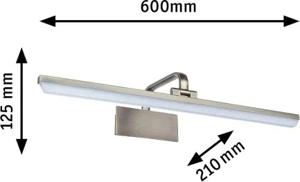Paulmann 95570 - Lampă LED pentru tablouri RENAN, 11W, 230V, 60 cm, alamă