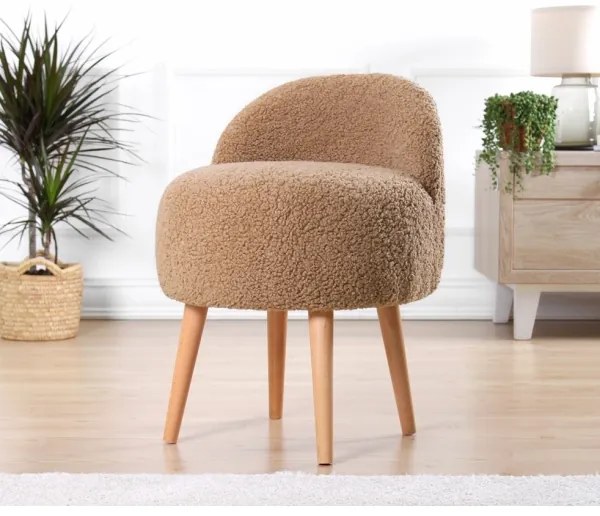 Taburet MIKI, Ø 46 cm, maro