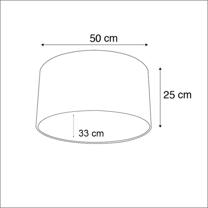 Abajur din catifea verde cu interior auriu oval 50/33/25