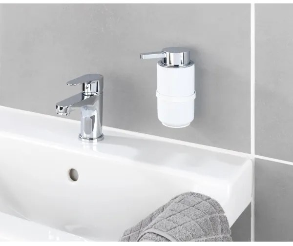 WENKO 54655100 - Dozator de săpun WOYA 250 ml, alb/crom lucios