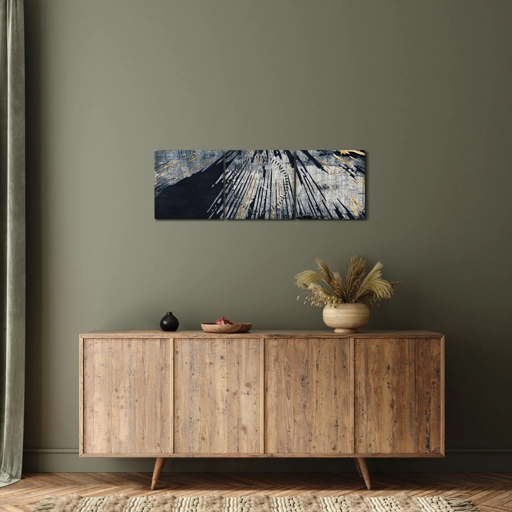 Tablou - Abstract (cu ceas) (90x30 cm)