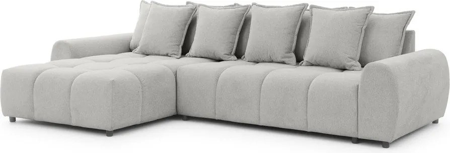 Colțar gri deschis (cu colț pe partea stângă/cu șezlong) Albane – Ropez