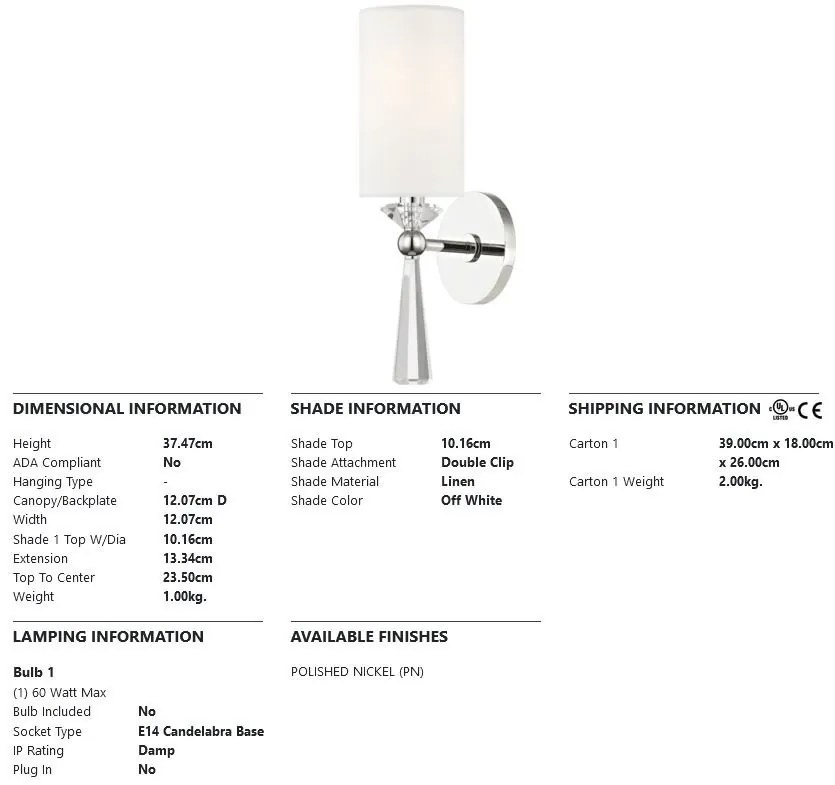 Aplica de perete design clasic BIRCH
