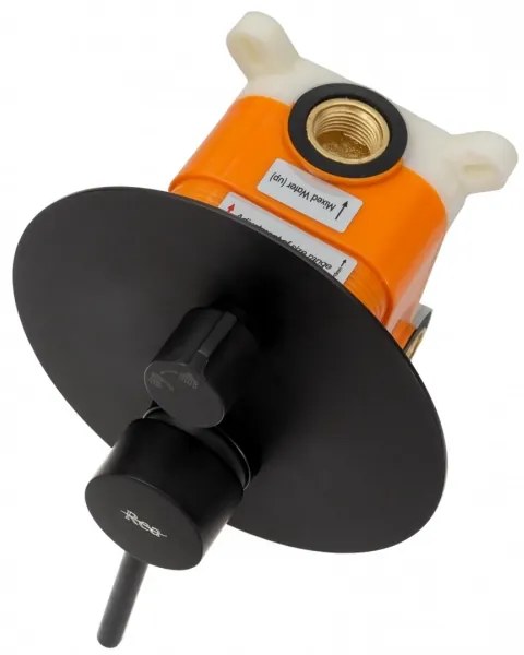 REA-P4100 - Set de duș LUNGO cu baterie încastrată, negru