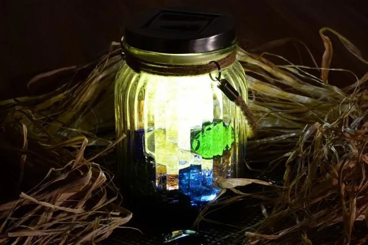 Set de 4 bucăți de iluminat solar - sticlă suspendată