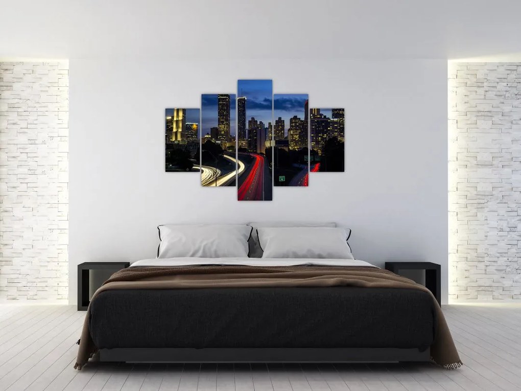 Tablou cu orașul nocturn (150x105 cm)