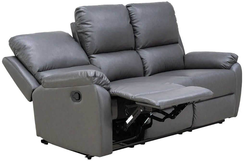 Canapea recliner tapitata Spencer 3 Buffalo – Gri