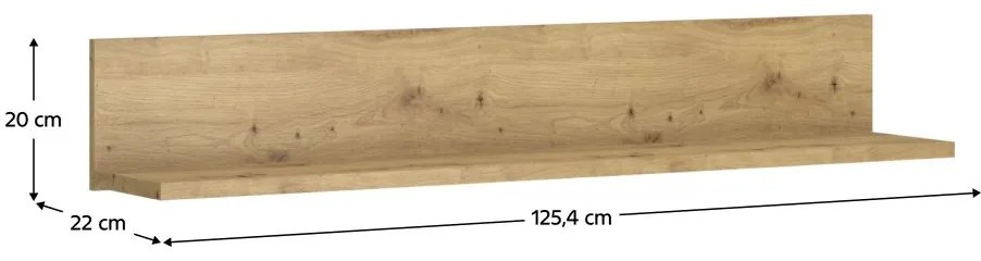 Raft de perete IRON (stejar artisan). 1091576
