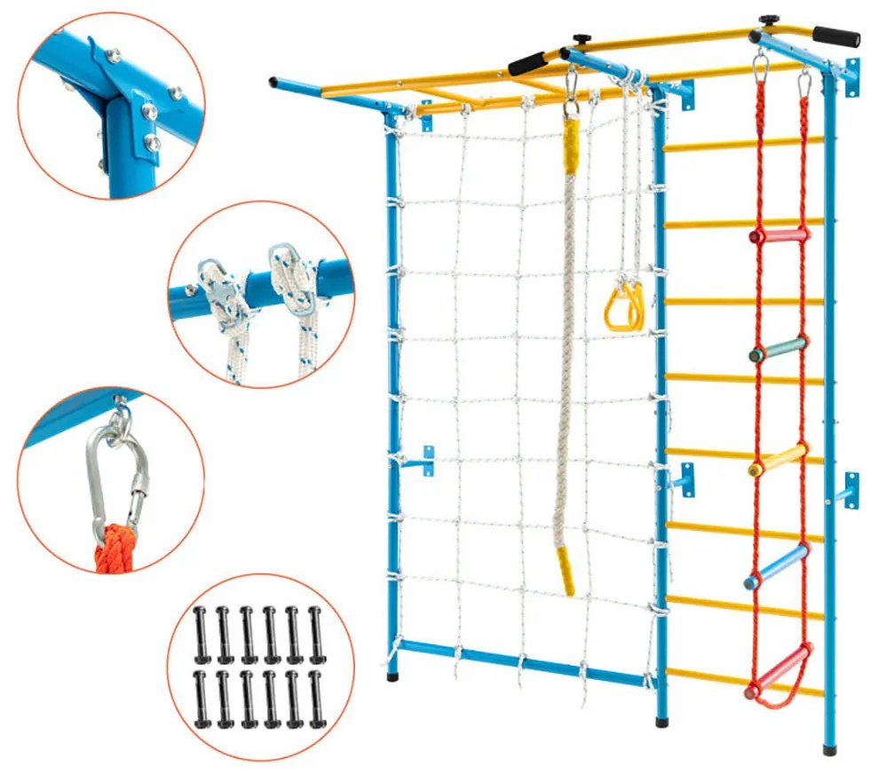 Perete de sport de interior 7 in 1 pentru copii