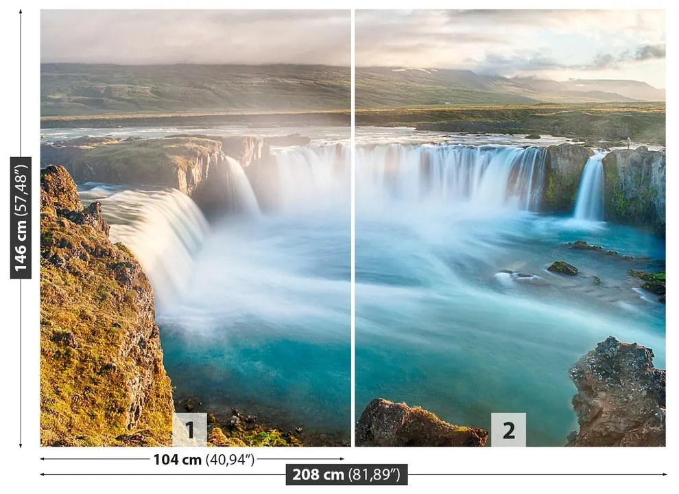 Fototapet Cascada Goðafoss
