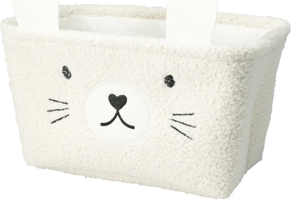 Hatu Set de coșuri de depozitare pentru copiiIepure, 2 bucăți, crem