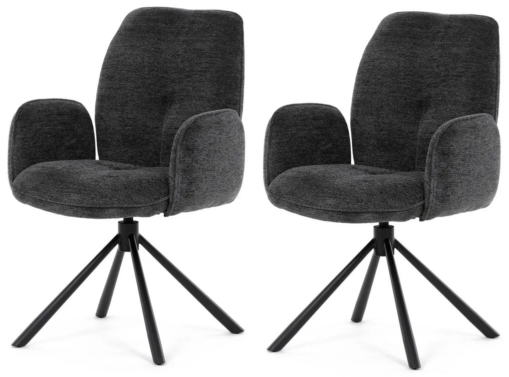 Set de scaune de sufragerie DCH-D1330 BK2, 2 buc.