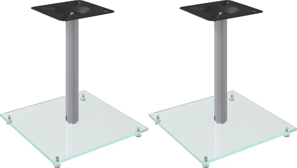 vidaXL Suporturi pentru difuzoare 2 buc, sticlă securizată, 1 stâlp