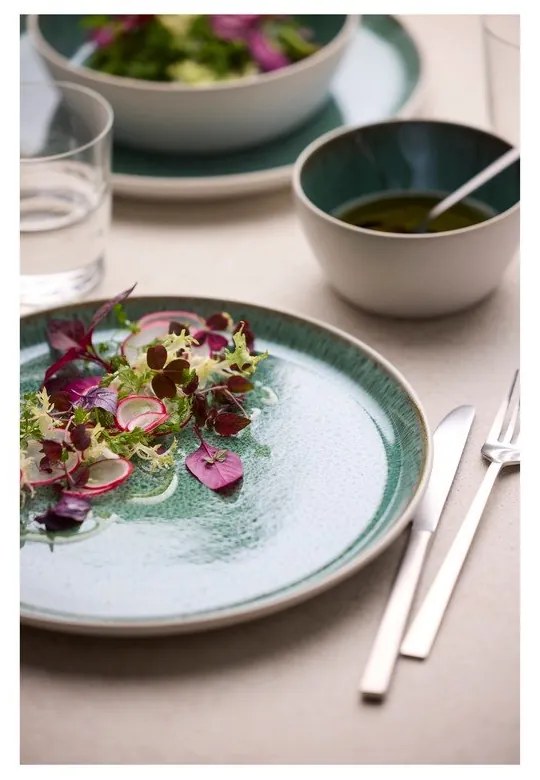 Bol alb/verde din gresie 400 ml Gastro White/Green – Bitz