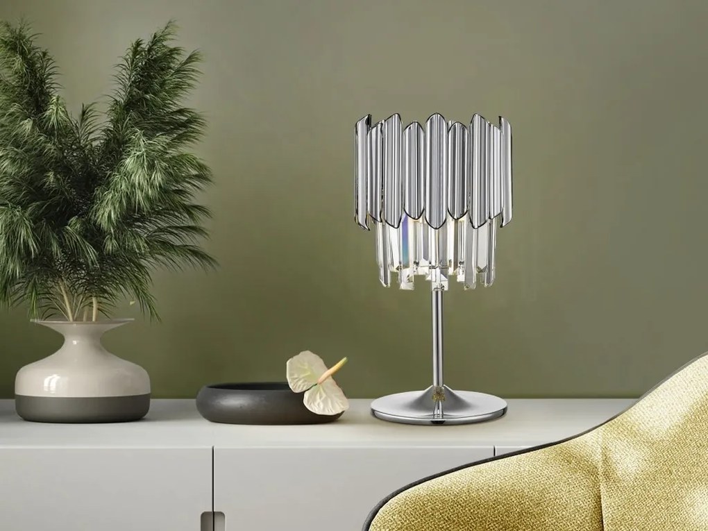 Veioza/Lampa de masa design elegant Tiara crom