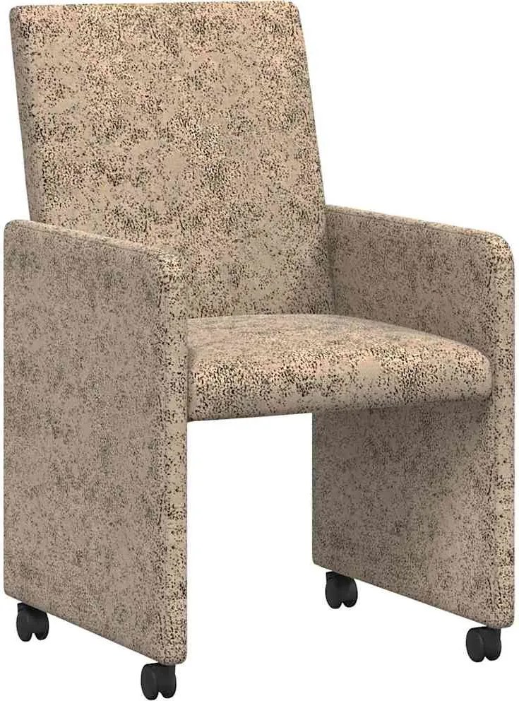 vidaXL Scaune de dining cu roți 2 pcs Gri deschis 57 x 66 x 94 cm