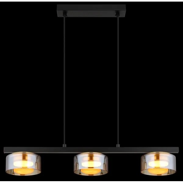 Lustră LED pe cablu Globo 16055-3HG HIGGINS 3xGX53/6W/230V fumuriu/maro