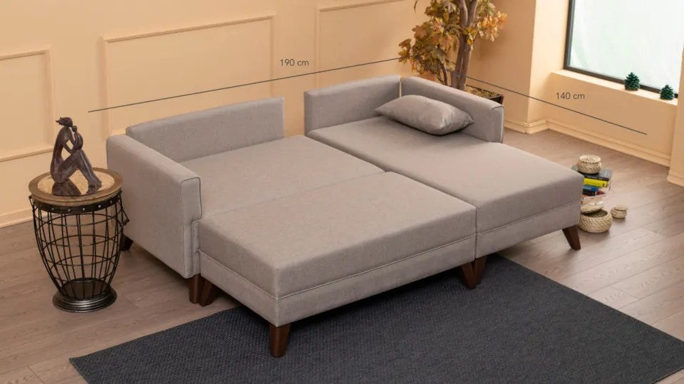 Coltar Extensibil Bella Corner Sofa Right 2, Crem