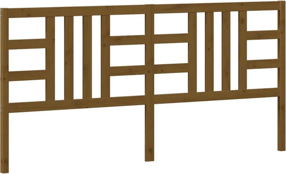 vidaXL Tăblie de pat, maro miere, 206x4x100 cm, lemn masiv de pin