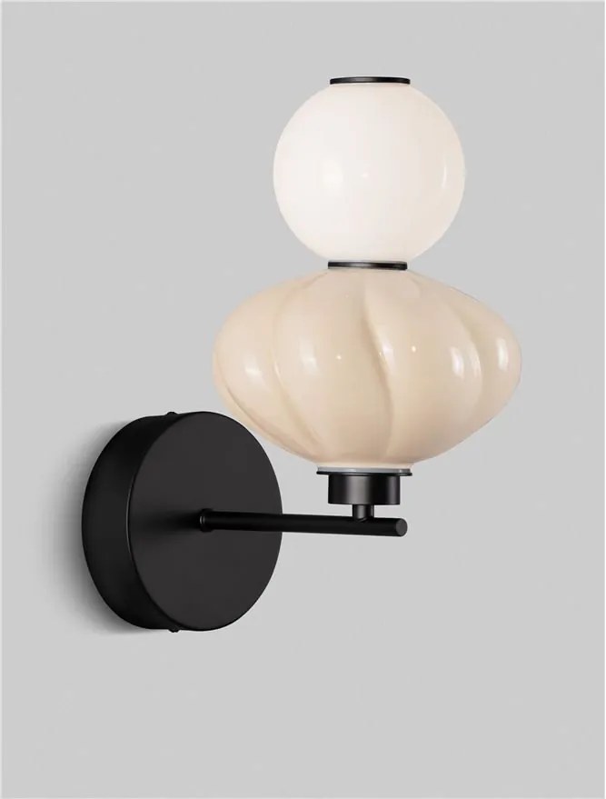 Aplica de perete LED decorativa ceramica Alb, Bej, ONETA