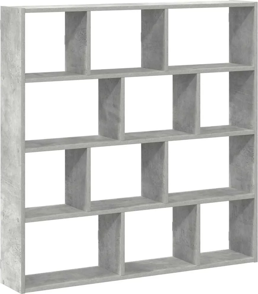 vidaXL Raft cubic perete cu 12 compartimente gri beton lemn prelucrat