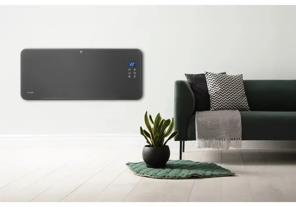 Concept KS4100 - Convector/încălzitor electric inteligent, 1000/2000 W, Wi‑Fi, IP24, gri
