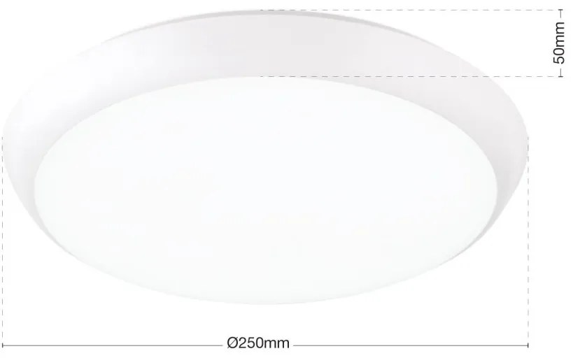Plafoniera LED pentru baie design circular MAGGY D-25cm alba