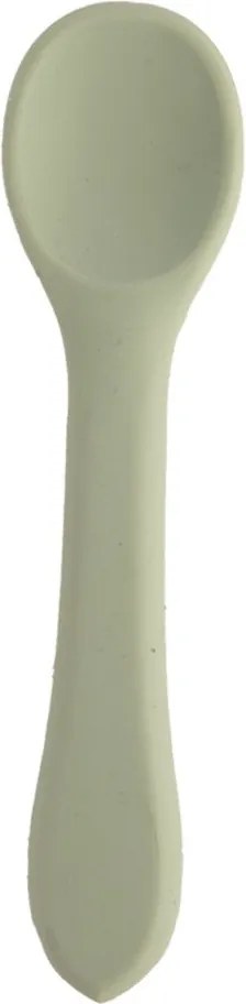 Lingură pentru copii verde salvie din silicon – Orion