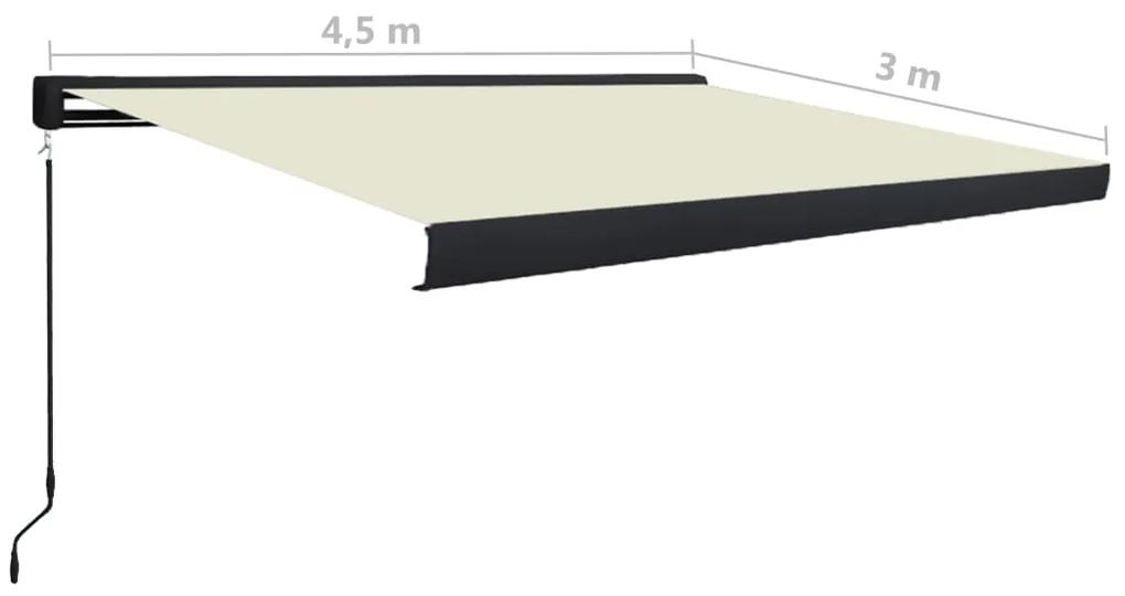 Copertina manuala tip caseta, crem, 450 x 300 cm cream (grey frame), 450 x 300 cm