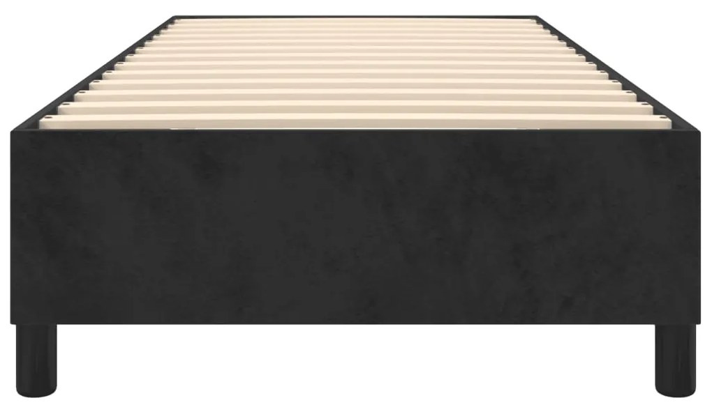 Cadru de pat box spring, negru, 80x200 cm, catifea Negru, 35 cm, 80 x 200 cm