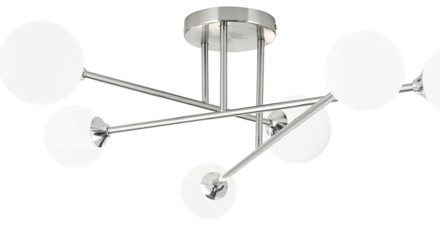 Lustra aplicata design modern SNOWWHITE 6L crom satin