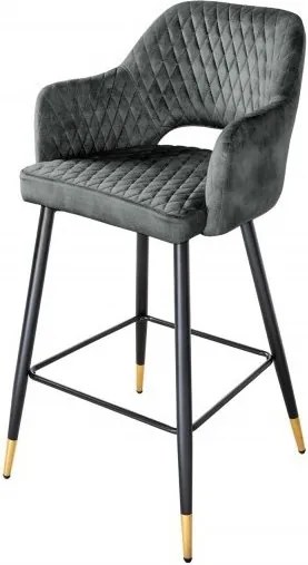 Set 2 scaune de bar Paris gri verzui