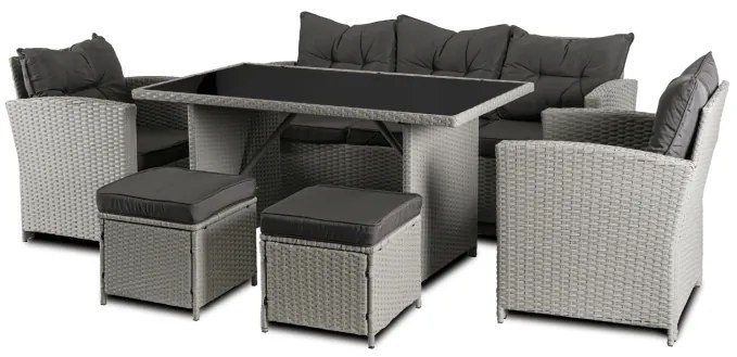JAKS Mobilier ratan gri Colorado