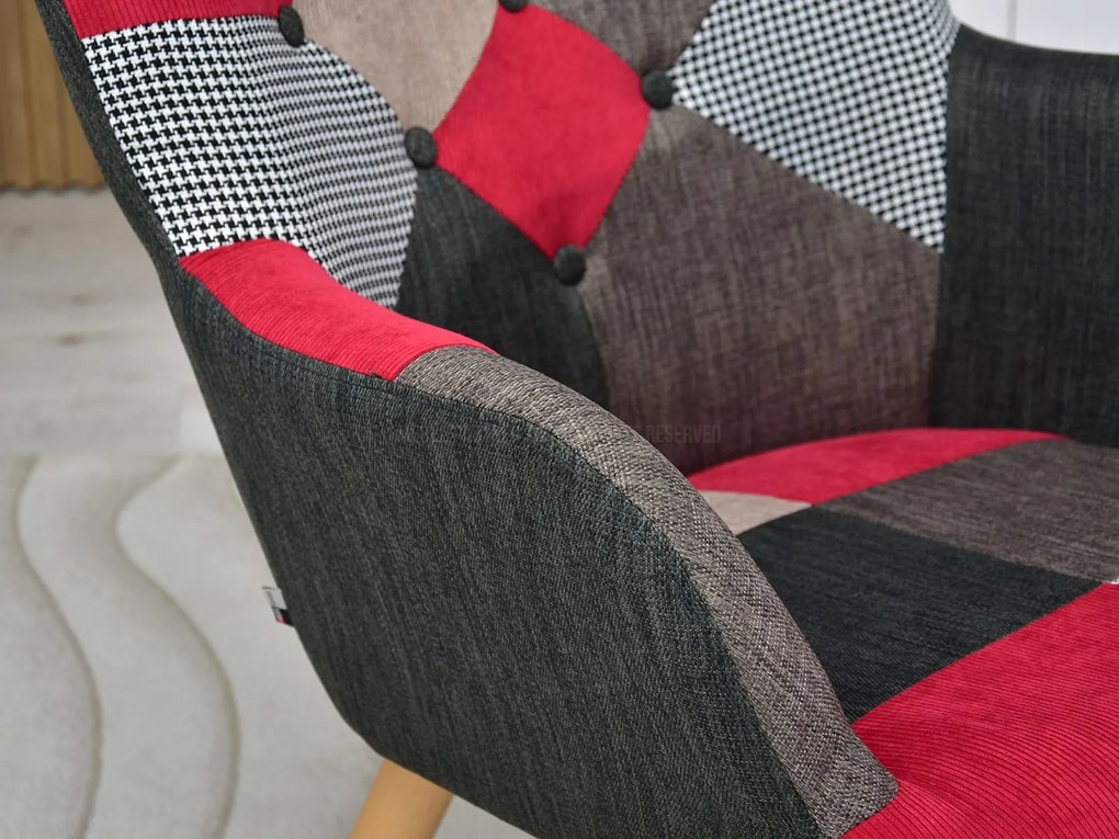 Fotoliu Nutri (patchwork + negru). 1110348