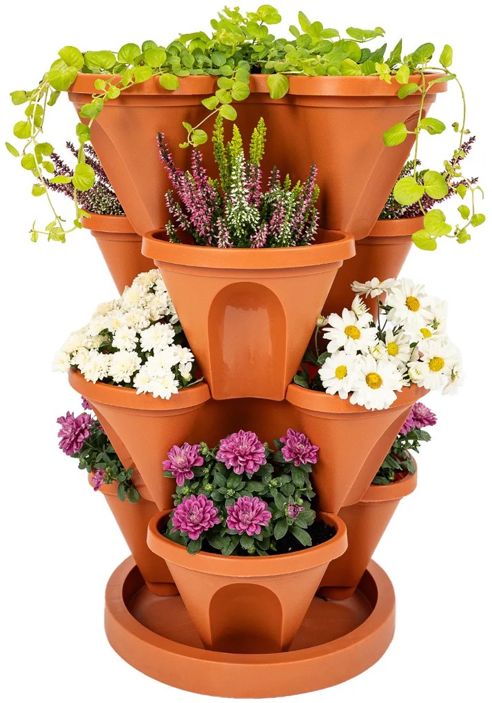 Cascadă suspendată din 4 piese 4Home, teracotă, 4 etaje