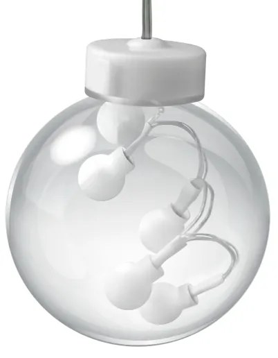 Perdea LED de Crăciun WISH BALLS 108xLED/8 funcții 4,5 m alb cald