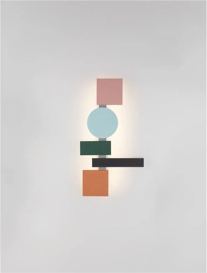 Aplica de perete LED design modern, Aluminiu, Multicolor, MARGOT