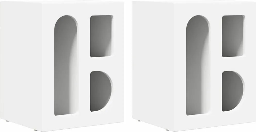 vidaXL Noptieră 2 pcs Alb 40 x 35 x 50 cm Lemn compozit