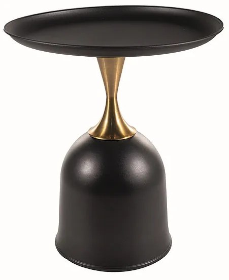 Masa de cafea Libra negru/auriu - d51 x h61 cm