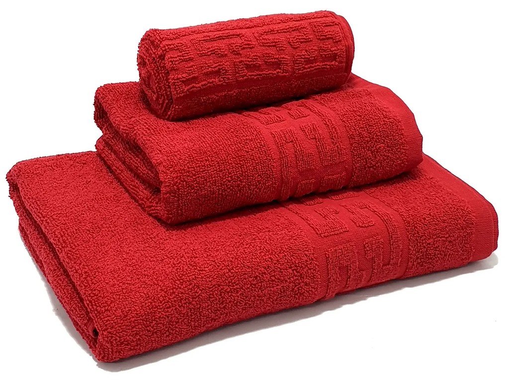 Set 3 prosoape de baie 70x130 cm, 50x90 cm, 30x50 cm, bumbac