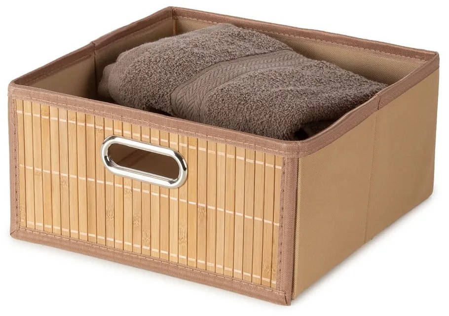 Cutie de depozitare în culoare naturală din bambus 31x31x15 cm – Compactor