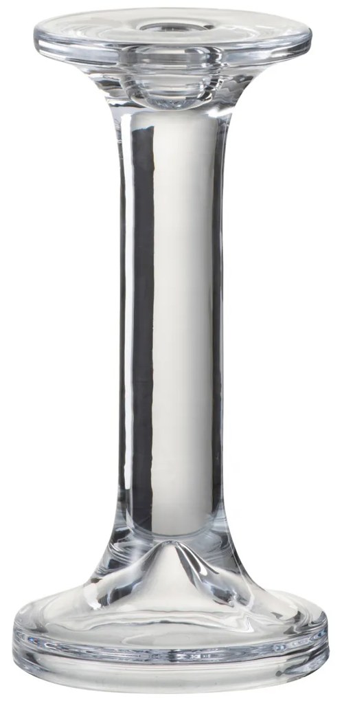 Suport lumanari, Sticla, Transparent, 9x9x18.5 cm