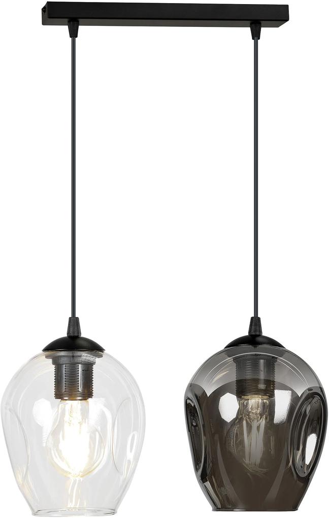 Emibig Istar lampă suspendată 2x60 W negru 682/2